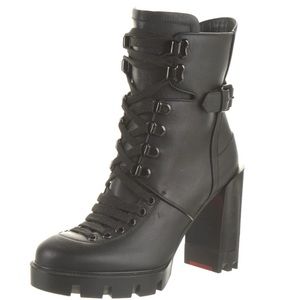 CHRISTIAN LOUBOUTIN
Leather Combat Boots NWOT